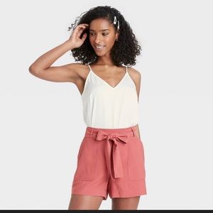 A New Day White V-Neck Cami - M